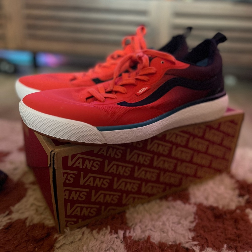 Vans Bold Red and Black Shoes